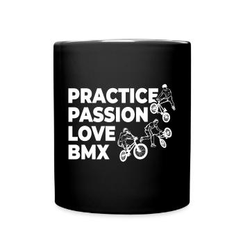 Funny BMX slogan - Full Colour Mug - black - Front
