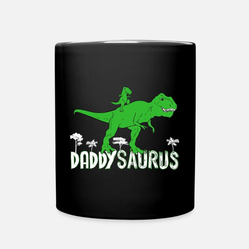 Mon Papa Dinosaure C'est le Plus Fort - Mug uni - noir