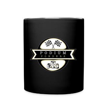 Podium denkt über Merch nach - Tasse einfarbig - Schwarz - Vorne