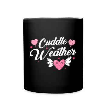 Liebe Umarmung Kinder - Tasse einfarbig - Schwarz - Vorne