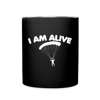Skydiving Parachuting Skydive Skydiver - Tasse einfarbig - Schwarz - Vorne