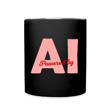 Powered by AI - Full Colour Mug - black - Front