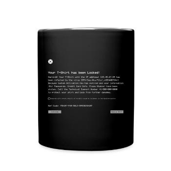 Funny Virus Error Computer - Full Colour Mug - black - Front