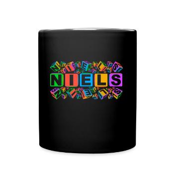 NIELS colourful cubes - Tasse einfarbig - Schwarz - Vorne