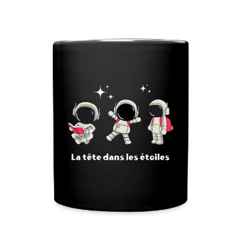 La tête dans les étoiles - Mug uni - noir - Devant