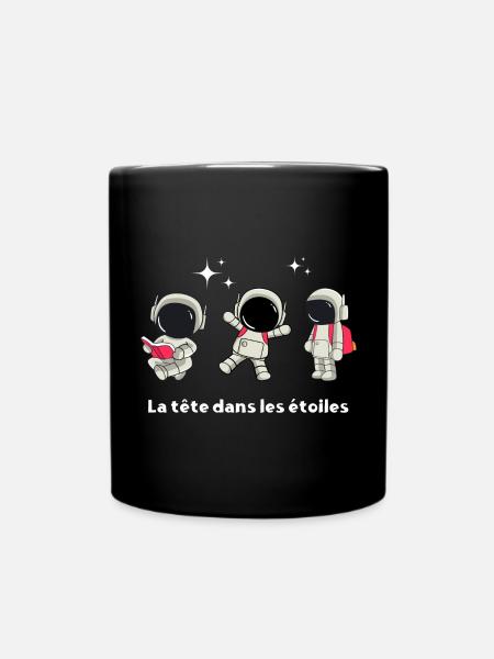 La tête dans les étoiles - Mug uni - noir