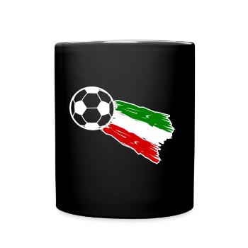 Die Fußballer aus Italien - Tasse einfarbig - Schwarz - Vorne