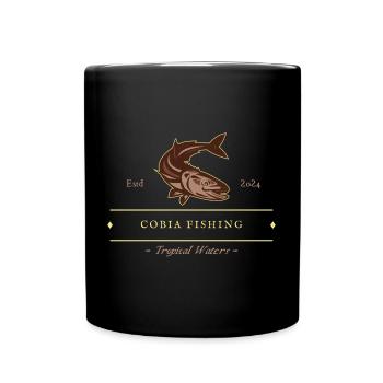 Cobia Fishing Saltwater Fish Fishing - Full Colour Mug - black - Front