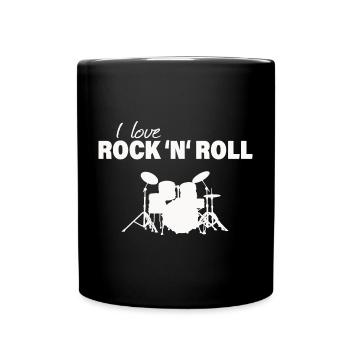 I LOVE ROCK 'N' ROLL - Full Colour Mug - black - Front