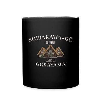 Shirakawa-gō and Gokayama Villages, Japan World Heritage - Full Colour Mug - black - Front