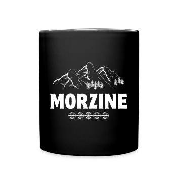 ski resort, skiing, Morzine - Full Colour Mug - black - Front