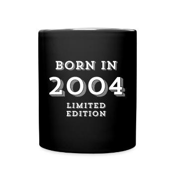 2004, 2004, ich bin 20 Jahre alt - Tasse einfarbig - Schwarz - Vorne