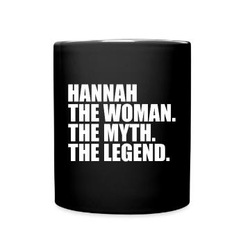 Woman Myth Legend Name Hannah - Full Colour Mug - black - Front