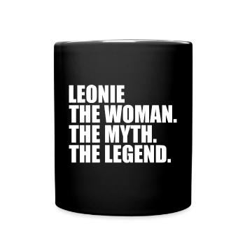 Woman Mythos Legende Name Leonie - Tasse einfarbig - Schwarz - Vorne
