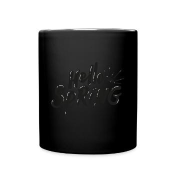Bonjour printemps saison Bloom lettrage - Mug uni - noir - Devant