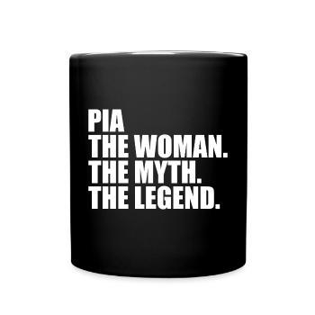 Woman Myth Legend Name Pia - Full Colour Mug - black - Front