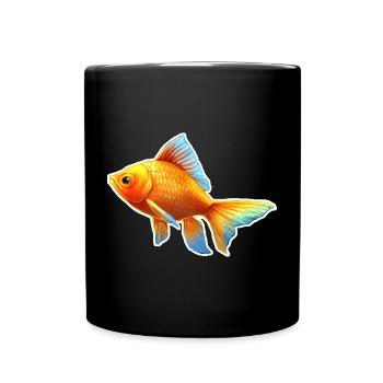 Goldfisch Nr.2 - Tasse einfarbig - Schwarz - Vorne