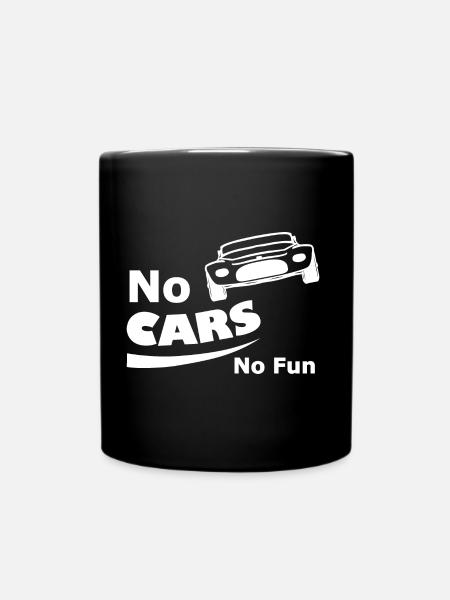 Die lustigen Autofahrer - Tasse einfarbig - Schwarz