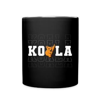 Koala Tier Bären Baum - Tasse einfarbig - Schwarz - Vorne