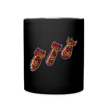 Bomb atmosphere, against war and violence - Full Colour Mug - black - Front