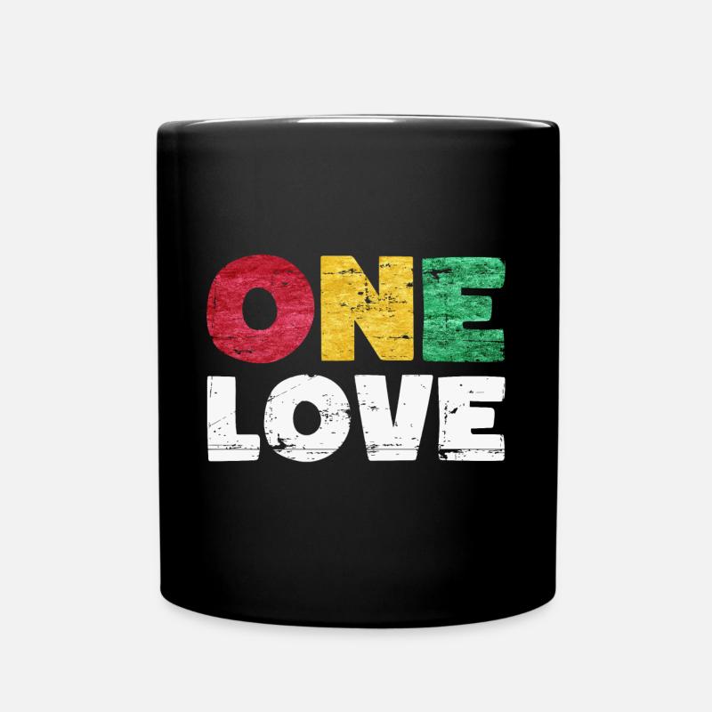 One Love Reggae Musique - Mug uni - noir