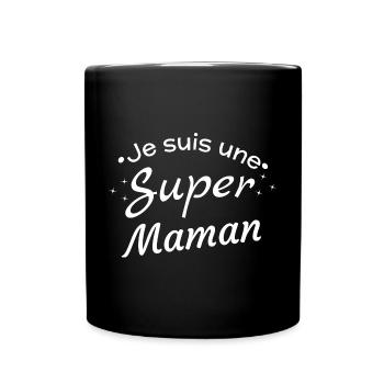 Personalized Super Moms Day - Full Colour Mug - black - Front