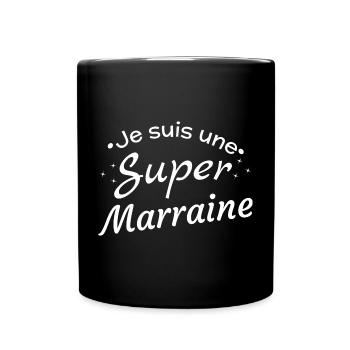 Je suis une Super Marraine - Mug uni - noir - Devant