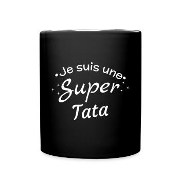 Ich bin eine tolle Tante - Tasse einfarbig - Schwarz - Vorne