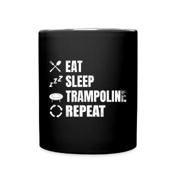 Funny Trampoline Schedule - Full Colour Mug - black - Front