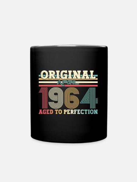 60e anniversaire Original avril Vintage 1964 - Mug uni - noir