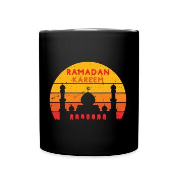 Ramadan Kareem Sunset Colors - Full Colour Mug - black - Front