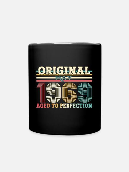 Original mai 1969 Vintage 1969 anniversaire 1969 - Mug uni - noir