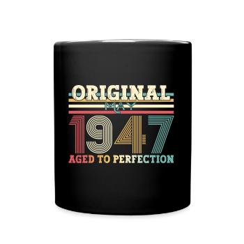 Original Mai 1947 Jahrgang 1947 Geburtstag 1947 - Tasse einfarbig - Schwarz - Vorne