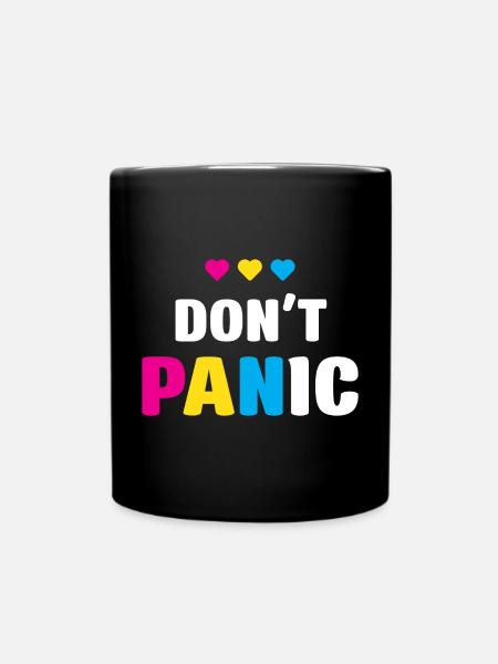 LGBT Pride Month - Keine Panik - Tasse einfarbig - Schwarz