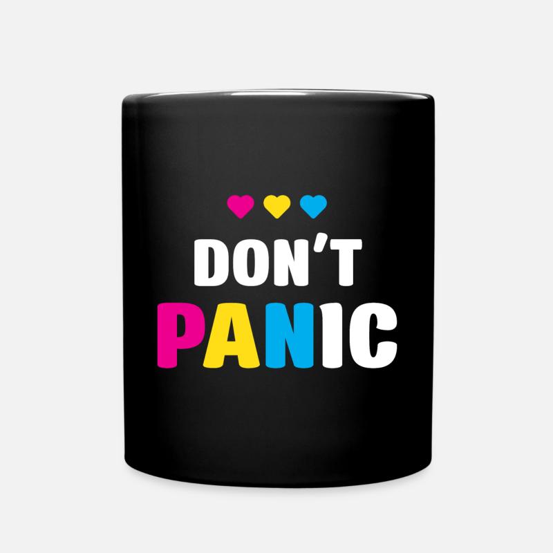 LGBT Pride Month - Keine Panik - Tasse einfarbig - Schwarz