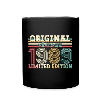 Original 1989 Jahrgang 1989 35. Geburtstag 1989 - Tasse einfarbig - Schwarz - Vorne