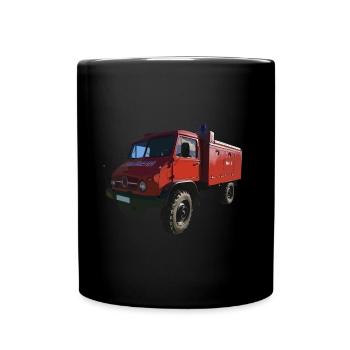 Sapeurs-pompiers Unimog - Camion de pompiers - Pompiers Unimog - Mug uni - noir - Devant