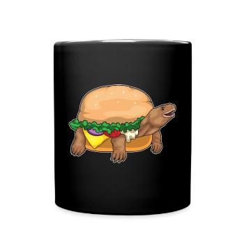 Turtle Cheeseburger - Full Colour Mug - black - Front