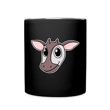 Okapi Forest Giraffe Head Motif Animal - Full Colour Mug - black - Front