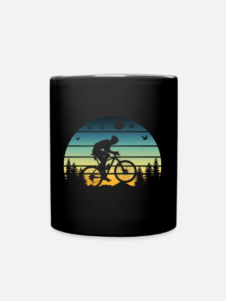 Mountain Biking - Tasse einfarbig - Schwarz