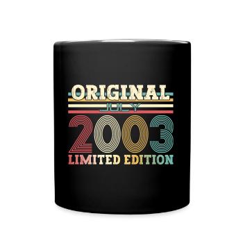 21ème Anniversaire Légende 2003 Millésime 2003 - Mug uni - noir - Devant