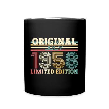 Original 1958 Vintage 1958 Birthday 1958 - Full Colour Mug - black - Front