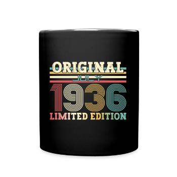 88th Birthday Original July 1936 Born 1936 - Full Colour Mug - black - Front