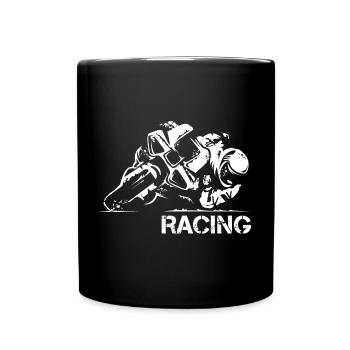 Illustration de l’icône de course de moto Supersport - Mug uni - noir - Devant