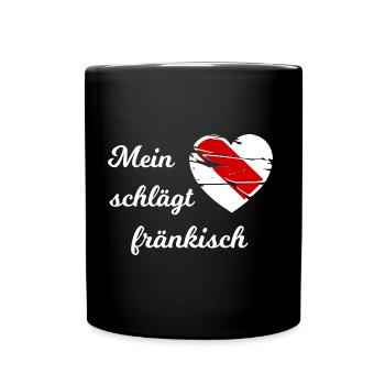 Ich liebe Franken - Tasse einfarbig - Schwarz - Vorne
