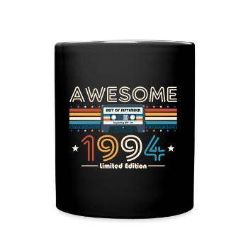 30ème Anniversaire Millésime Septembre 1994 Cassette 94 - Mug uni - noir - Devant