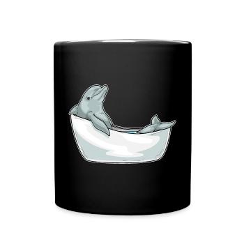 Baignoire Dolphin - Mug uni - noir - Devant