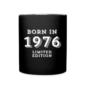 1976, geboren 1976, 48 Jahre alt Geburtstag - Tasse einfarbig - Schwarz - Vorne