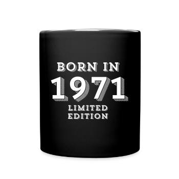1971, year of birth, born in 1971 - Full Colour Mug - black - Front
