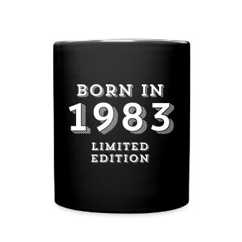 geboren 1983, Geburtsjahr, 41 Jahre alt - Tasse einfarbig - Schwarz - Vorne